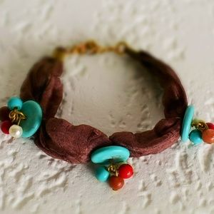 Brown Fabric Bracelet